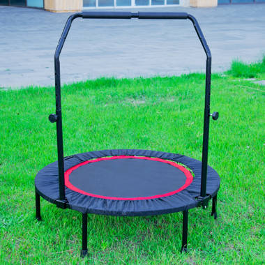 Sunny health and discount fitness trampoline with bar